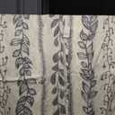 MEETSKY Boho Curtains for Living Room Linen Farmhouse Curtains Drapes for Bedroom Drapes84 Inch Length 2 Panels Bohemian Light Filtering Rod Pocket Window Curtains Black and White Leaf Curtains