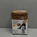 Graduated Copper Compression Socks 6 Pairs Anti Fatigue Knee High Socks for Men Women Pain Ache Relief Stockings 15-20 mmHg (L/XL, Black)