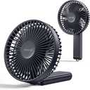WSKEN Desk Fan Small Quiet - 180 Foldable Portable Fan with Battery Operated, 6 Inch Rechargeable Handheld Fan, 20H Max Cooling Time, 4-Speed, Travel Essential for Outdoor, Office, Gift, Black