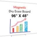 XBoard Magnetic Dry Erase Board 96 x 48 Inches Wall-Mounted, 4'x8' Presentation Whiteboard with Marker Tray, Aluminum Frame White Board for School Office