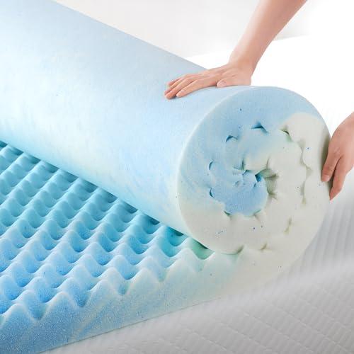 ZINUS 1.5 Inch Swirl Gel Cooling Memory Foam Mattress Topper, Smaller, More Convenient WonderBox Packaging, Cooling, Airflow Design, CertiPUR-US Certified, Twin