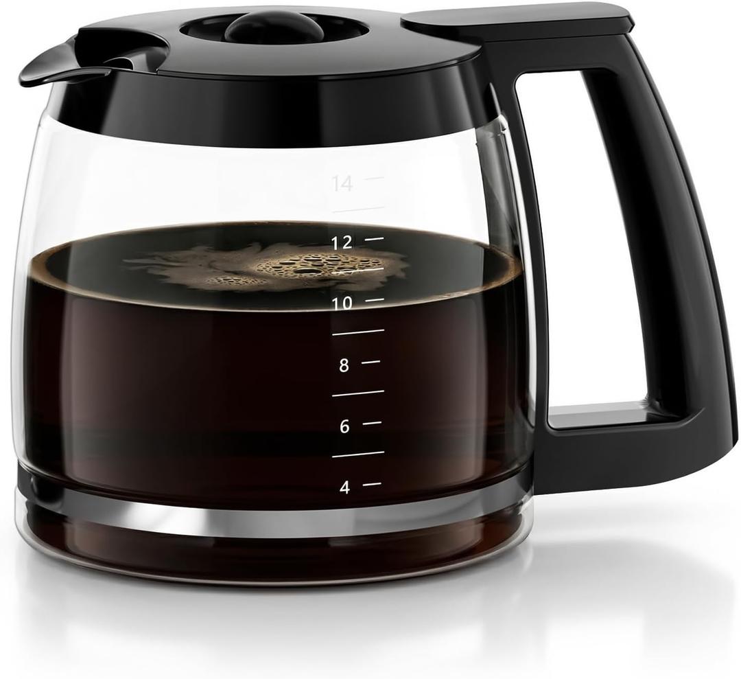 14 Cup Coffee Pot Replacement Compatible with Cuisinart Coffee Makers DCC-3200, DCC-2200, DCC-2200RC, DCC-2600, DCC-2800, DCC-3200FR, CBC-7200PC, DCC-1800FR, 14 cups carafe replacement