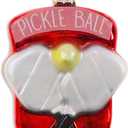 Pickleball Christmas Ornament Matching Paddles with Sports Ball Glass Holiday Tree Decoration