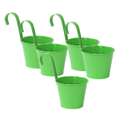 Leoyoubei Hanging Flower Pots for Outdoor Indoor Plants with Removable Hooks -5 Pack Metal Buckets Hanging Plant Pots Wall Fence Home Decor-Storage Box,Drainage Holes -5''Diameter (Black) Leoyoubei Hanging Flower Pots for Outdoor Indoor Plants with Removable Hooks -5 Pack Metal Buckets Hanging Plant Pots Wall Fence Home Decor-Storage Box,Drainage Holes -5''Diameter (Black)