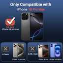 2 Pack for iPhone 16 Pro Max Luxe Grip,18N Strong Magnetic Attachment, Shockproof Military-Grade Protection, Crystal Clear