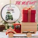 Farm Tractor Christmas Ornament 2025, Heartfelt Grandson Keepsake Ceramic Ornament, Gifts for Grandson from Grandfather, Sentimental Gift from Grandmother (C7)