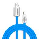 chubbycable Chubby 2.0 USB C 120W Fast Charging Cable Silicone Soft Durable USB C Cable Extra Thick Charger Cord Compatible with iPhone 17-15 Series iPad, Blue, USB-A to Type-C, 6.6FT