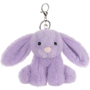 Apricot Lamb Cute Toys Plush Rabbit Stuffed Animal Soft for Kids Bag, Purse, Backpack, Handbag (4.7 Inches) (Purple)