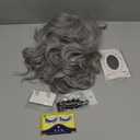 Miss U Hair Old Lady Gray Wig Silver Grey Grandma Wig Women Short Wavy Curl Hair for Cosplay Costume