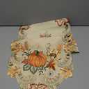 Simhomsen Thanksgiving Harvest Pumpkins Table Runners for Autumn Or Fall Decorations, Embroidery (14  69 Inches)