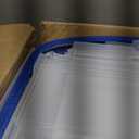 IRIS USA WeatherPro 60 Qt Storage Bins with Lids, 3 Pack, BPA-Free Plastic Gasket Box with Tight Latch and Seal, Stackable Nestable Tote Tub - Clear/Blue