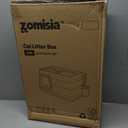 Stainless Steel Cat Litter Box, Extra Large Covered Litter Box with Lid, Scoop, Odor Control Filter, XL Side/Top Entry Enclosed Cat Boxes for Big Kitty