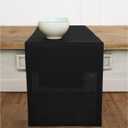 Solino Home Linen Black Table Runner 120 Inches Long - 100% Pure Linen Dining Table Runner 14 x 120 Inch for Winter, Easter, Mothers Day - Fete