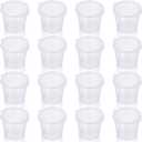 [100 Sets - 1 1/2 oz.] Plastic Disposable Portion Cups with Leak-Proof Lids, Souffle Cups, Jello Cups, Small Condiment Containers, Shot Cups, Dipping Sauce Cup, Salad Dressing Container, Cylinder