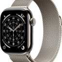 Apple Watch Series 11 [GPS + Cellular 42mm] Smartwatch with Natural Titanium Case with Natural Milanese Loop. Sleep Score, Fitness Tracker, Health Monitoring, Always-On Display, Water Resistant (42mm Case + Small/Medium Band)