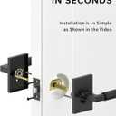 Asidrama 6 Pack Black Privacy Door Handles, Door Lever with Door Knobs Indoor for Bedroom or Bathroom, Heavy Duty Door Handles Interior with Locks for Left Right Sided Doors