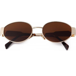 livho 2025 Trendy Oval Sunglasses - Stylish Polarized Shades for Everyday - Retro Metal Frames