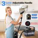 ODSD Steam Cleaner for Home & Car, 3-Level Adjustable Steamer for Cleaning, 15s Heat-Up & 1.6L Large Tank, Handheld Steam Cleaner for Car Detailing, Home, Tile, Grout,Furniture with 15pcs Accessories Black