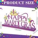 Happy Mardi Gras Metal Sign Mardi Gras Table Decoration Centerpiece Metal Letter Sign Holiday Tabletop Decor Dinner Carnival Party Supplies for Home Office Mantel Party Supplies