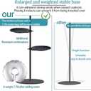 Upgraded 74" Shepherd's Hook Stand plantBird FeederWind Chime Hanger Stand, Waterproof Metal & Adjustable-Height Standing Pole Holder for Lantern and Wreath, Indoor & Outdoor2 Placement Racks)