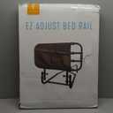 Stander EZ Adjust Bed Rail, Adjustable Senior Bedrail and Safety Assist Railing for Elderly Adults with Organizer Pouch, ASTM Safety Approved Guard-Rail, Black