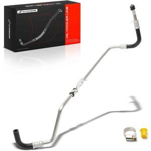 A-Premium Outlet Automatic Transmission Oil Cooler Line Hose (Radiator Lower) Assembly Compatible with Ford F-150 F150 2015-2019 5.0L, Only Fits Heavy Duty Radiator & Without Auxiliary Oil Cooler