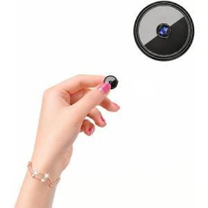Only 0.9 inch Hidden Camera 2K WiFi Spy Camera Wireless Nanny Cam | Infrared Night Vision & Motion Detection Alerts, Rechargeable Battery & USB Powered, microSD Storage up to 128GB,No Audio