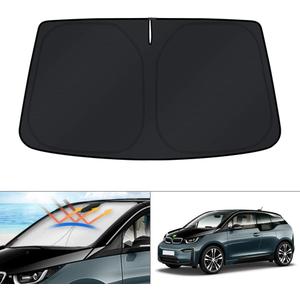 KUST Windshield Sun Shade for BMW i3 2014-2022 Accessories Window Sunshade Sun Visor Protector Foldable Blocks UV Rays Keep Your Car Cooler
