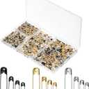 Mr. Pen Assorted Safety Pins - 600 Pack, Small & Large Sizes, Assorted Colors, Ideal for Clothes
