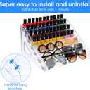 2 Pack Acrylic Nail Polish Organizer 84 Bottles of 7 Layers Acrylic Display Rack Clear Nail Polish Paint Organizer Holder Rack Eyeglasses Shelf Essential Oils Holder Stand No Tool Needed Assembly
