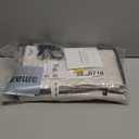 INOVADAY 100% Blackout Curtains for Bedroom, Black Out Curtains 84 Inch Long, Clip Rings Linen Blackout Drapes, Thermal Insulated Room Darkening for Living Room, 2 Panels - Cream,W50xL84