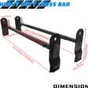 ECOTRIC Cross Bar 53"-66" Compatible with 1999-2022 Chevy Express 2500 3500/GMC Savana 2500 3500/Ford E-150 E-250 E-350 E-450 Ladder Rack Carrier
