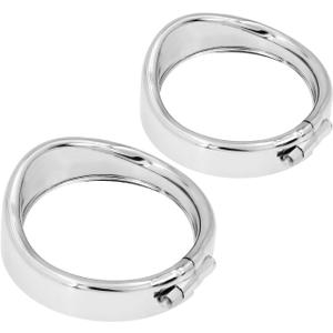 Turn Signal Trim Ring Chrome Visor Style Cover Fit for Harley Touring Electra Glide Road King Softail Fatboy