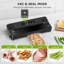 Bonsenkitchen Vacuum Sealer Machine | Compact Food Sealer for Kitchen Storage & Meal Prep | Multiple Modes | External Vacuum System | 5 Bags, Black