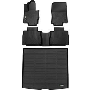HAFIDI Floor Mats & Cargo Liner Set Fit for 2020-2026 Mercedes Benz GLE& GLE 350& GLE 450 (No for Coupe) All Weather Protection TPE Anti-Slip Car Full Set Floor Liners Custom Accessories - Black