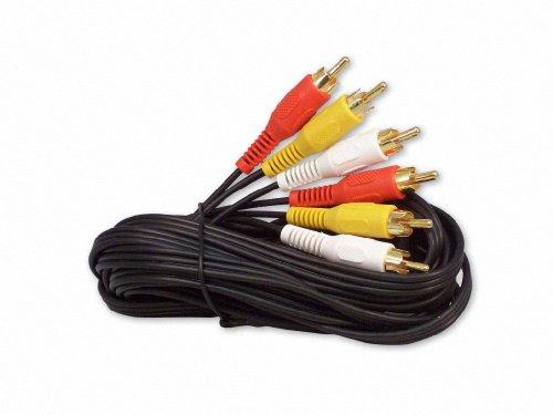 12 Foot RCA Audio/Video Cable 3 Male to 3 Male