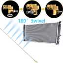 AIWS 100cm Radiator Cleaning Wand, Stainless Steel, 39 Inch, 6 Nozzles, 1600PSI Max, Radiator Flush Cleaner Tool, Gutter Cleaning Tool