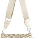 Black and White Checkered Crossbody Bag Bum Bag for Women,Spacious Checkered Purse Fanny Packs Belt Bag