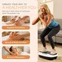 Lifepro HexaPlate Lite Compact Vibration Plate with Magnetic Acupoints | 10 Preset Programs, 99 Speed Levels, Resistance Bands — Vibrating Plate for Lymphatic Drainage, Full-Body Workout, Home Gy, 3.7 lbs and 21.7 × 13.4 × 5.9 in 