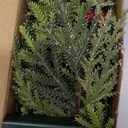 6 FT Artificial Christmas Garland, Faux Spruce Evergreen Garland with 20 LED Lights, Red Gold Ball Ornaments and Stars, Lighted with Timer, Perfect for Christmas Indoor Outdoor Decoration