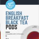 Amazon Brand - Happy Belly Tea Pods, English Breakfast, 24 Count, Compatible with 2.0 K-Cup Brewers (EXP 12/29/26)