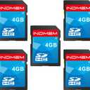 INDMEM SD Card 4GB 5 Pack SDHC Class 4 Flash Memory Card 4 GB Digital Camera Cards