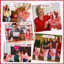 Wesnoy 36 Pcs Mother's Day Goodie Bags with Handles Resealable Red Heart Gift Bag Non Woven Heart Treat Tote Bags Bulk for Mom Gifts 9.8 x 7 Inch