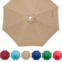 9ft Patio Umbrella Replacement Canopy Only,Outdoor Table Market Yard Umbrella Top for Outdoor Umbrella Canopy with 8 Ribs