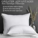 Precoco White Pillow Cases Standard Size Set of 4 | 100% Cotton Pillowcases with Zipper Hidden | Premium Cooling Decorative Pillow Covers with 600 Thread Count, Soft & Smooth, 20x26 inches
