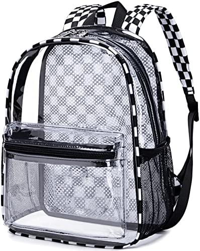 Amazon.com | BTOOP Clear Mini Backpack for Stadium Events 12x12x6 Small Transparent Backpacks Plastic See Through Clear Bag for Concerts Work Festival Security Travel | Casual Daypacks
