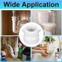 4 Pack 1-1/2 Hub x 1-1/4 Slip PVC Trap Adapter Dwv Drain Pipe Slip Coupling P-trap Connector White PVC Drain Fitting for Bathroom Kitchen Sink