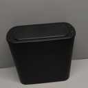 TIPGO Automatic Motion Sensor Bathroom Trash Can with Lid, 2.6 Gallon Touchless Trash Bin, Smart Garbage Can Plastic Slim Wastebasket for Bedroom, Office, Dorm (Black)