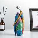 Octdays Art Female Sculpture Figurines, Abstract Woman Statue for Home Decor, Colorful Decorations for Living Room Shelf Office Cabinet Accents- A