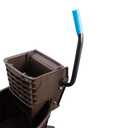 SPARTA Commercial Mop Bucket With Side Press Wringer, Floor Cleaning Essentials for Commercial and Home Use 26 Quart Capacity, 1 Count, Brown